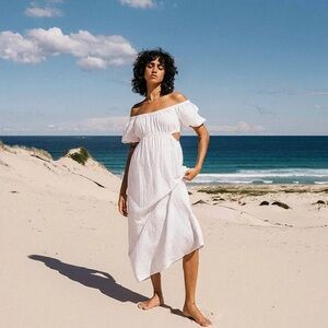 Billabong White Off-Shoulder Dress
